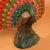 Metal Colored Glaze Figure of a Peacock in Full Display For Sale - Image 7 of 9