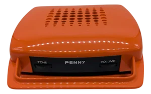 Orange Penny Record Player by Mario Bellini for MusicalNastro. Italy, 1980s