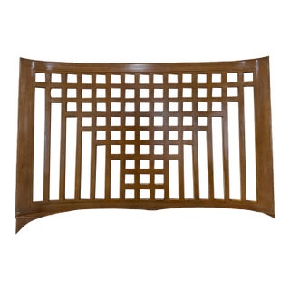Vintage Attributed Stickley Furniture "Edinburgh" Lattice Fretwork King Headboard For Sale