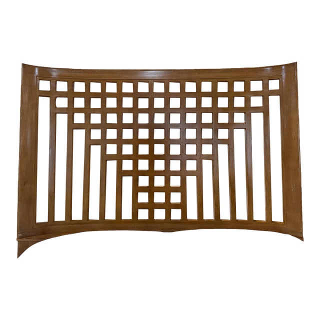 Vintage Attributed Stickley Furniture "Edinburgh" Lattice Fretwork King Headboard For Sale