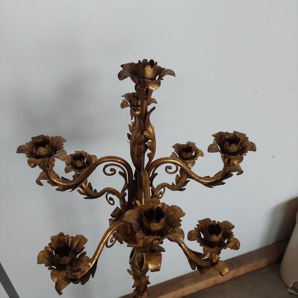 Antique Floor Candlestick, 1900s For Sale - Image 14 of 17