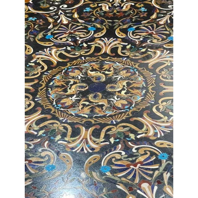 Late 20th Century Italian Pietra Dura Inlaid Marble Center Table For Sale - Image 5 of 9