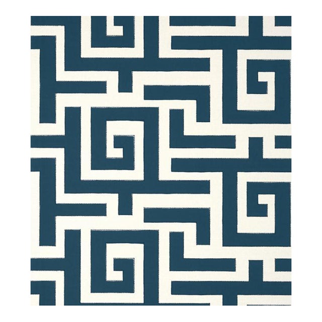 Tulum Applique Fabric Blue Chairish