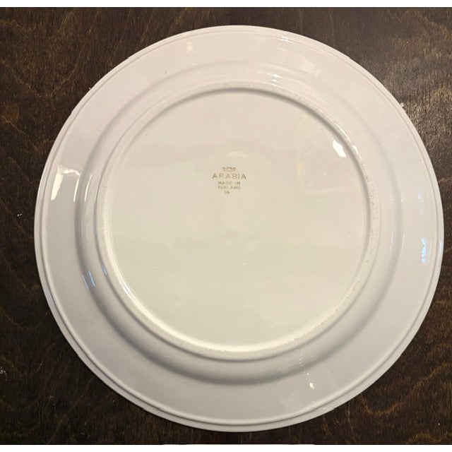 Mid 20th Century Set of 8 Mid Century Modern Thanksgiving "Turkey Design" Plates Made in Finland by Arabia Signed For Sale - Image 5 of 12