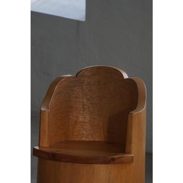 Swedish Modern Wabi-Sabi Style Stump Chair in Pine, 1960s For Sale - Image 10 of 17