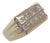 Diamond Ring 14k Yellow Gold 2 TCW Princess Cut Unisex Certified, Size 9.25 For Sale