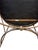 Vintage Maitland-Smith Bronze Finish Metal Armchair With Cane Back and Leather Seat For Sale In Greensboro - Image 6 of 10