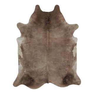 Rug & Kilim’s Large Cowhide Rug in Sheen Beige and Brown Tones For Sale