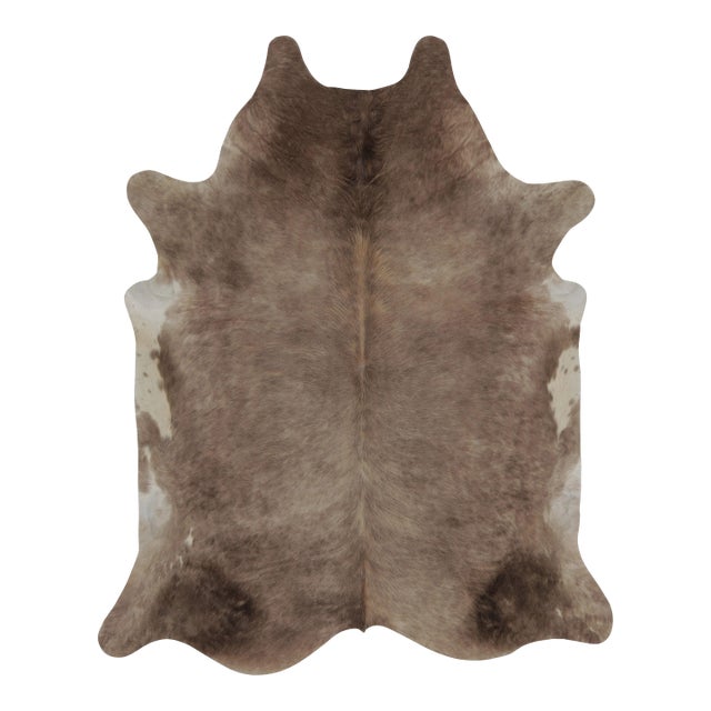 Rug & Kilim’s Large Cowhide Rug in Sheen Beige and Brown Tones For Sale