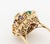 14k Yellow Gold and Multicolored Gemstone Cluster Ring For Sale - Image 9 of 13