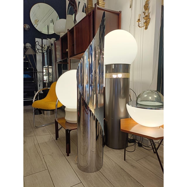 Metal Sculptural Spiral Sheet of Metal Floor Lamp, 1970s For Sale - Image 7 of 8