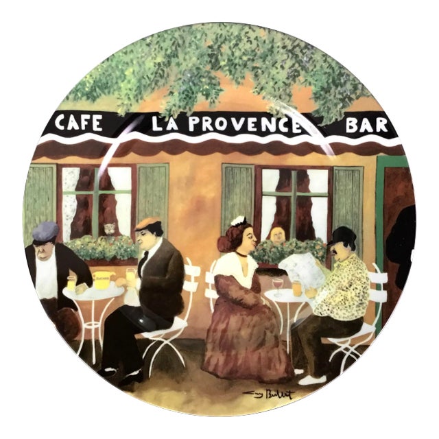 1990’s Guy Buffet- Cafe La Provence Dinner Plate For Sale