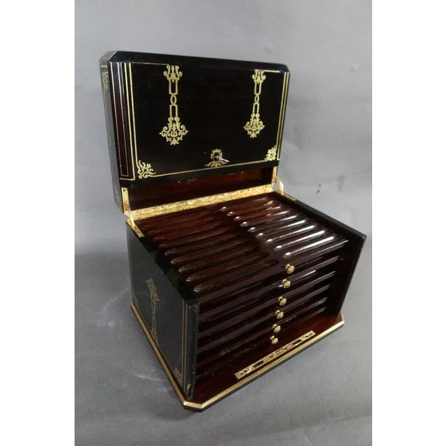 Black 19th Century Cigar Cellar For Sale - Image 8 of 11