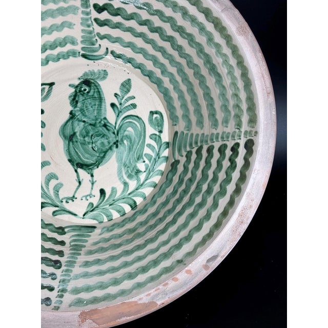 Large Spanish Fajalauza Ceramic Lebrillo Bowl For Sale - Image 3 of 10