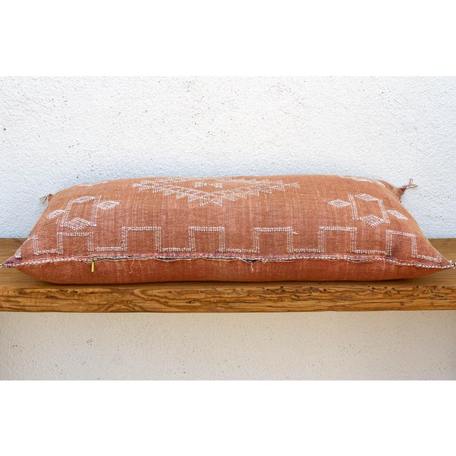 Moroccan Terracotta Trail Oversized Lumbar Moroccan Pillow For Sale - Image 3 of 9