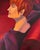 This painting was done in oil paint stick on gessoed heavy Arches paper. The figure was painted from life in the studio...