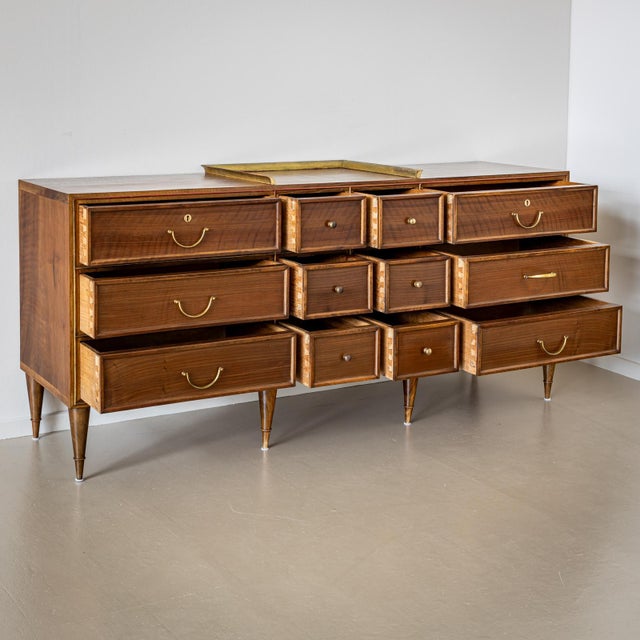 Wide chest of drawers, Italy 1960s For Sale - Image 12 of 18