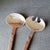 Mid-Century Modern Mid Century Modern Danish Teak Wood and Stainless Salad Server Utensil Set For Sale - Image 3 of 10
