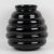A stunning black glass vase made in Belgium circa 1950. Huge rounded design with a gadroon shape. Marked underside: " Ver...