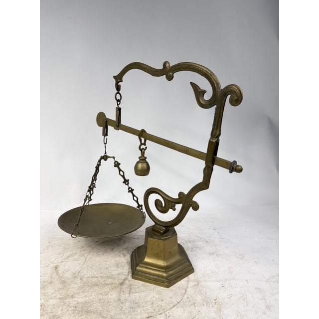 1920s Antique Brass Steelyard, 1920s For Sale - Image 5 of 13
