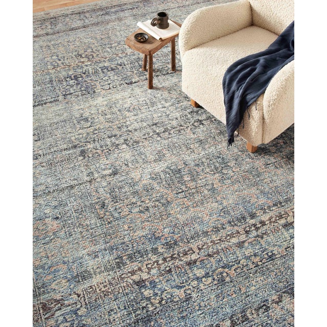 Amber Lewis x Loloi Billie Denim / Blush 7'-6" x 9'-6" Area Rug For Sale In Dallas - Image 6 of 8
