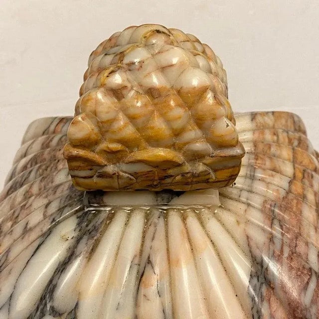 French Large French 19 Century Carved Marble Mantel Clock For Sale - Image 3 of 13