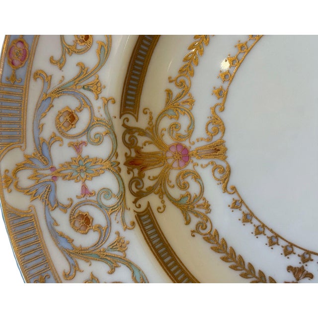 Ceramic Early 20th Century Set of Twelve Royal Worcester England Gilt Dinner Plates for r.h. Macy. New York For Sale - Image 7 of 8