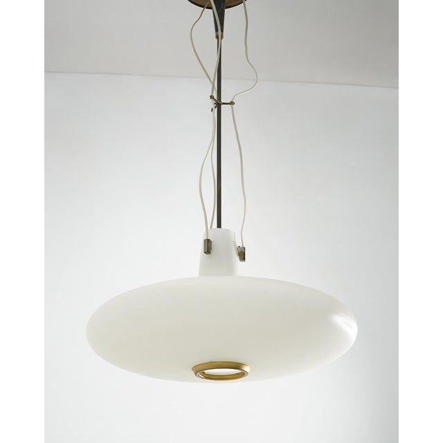 1950s Glass and Brass Pendant by Bruno Chiarini, 1950s For Sale - Image 5 of 14