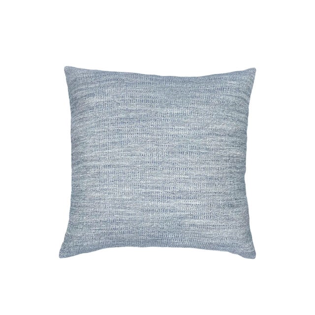 Seaside Smooth 20x20 Indigo Blue Indoor Outdoor Pillow For Sale - Image 4 of 4
