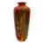 Signed Fred Moore Royal Doulton Flambe Vase in Red and Gold For Sale