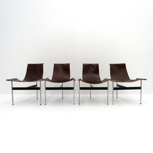 Chocolate Katavolos Littel and Kelley T Chairs for Laverne International, 1950 For Sale - Image 8 of 10