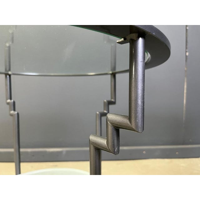 Metal Postmodern Side Tables, 1980s, Set of 2 For Sale - Image 7 of 12