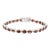 Classic Red Garnet Bezel Set Bracelet in 925 Sterling Silver For Sale