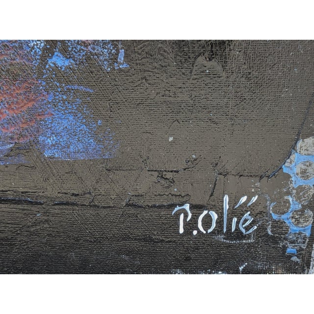 Pierre Olié "Super Hero" Contemporary Dark Toned Expressive Abstract Figurative Painting, Early 21st Century For Sale - Image 10 of 12