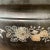 Japanese Antique Japanese Tripod Censer/Planter Gold& Silver Etched Floral Design For Sale - Image 3 of 12
