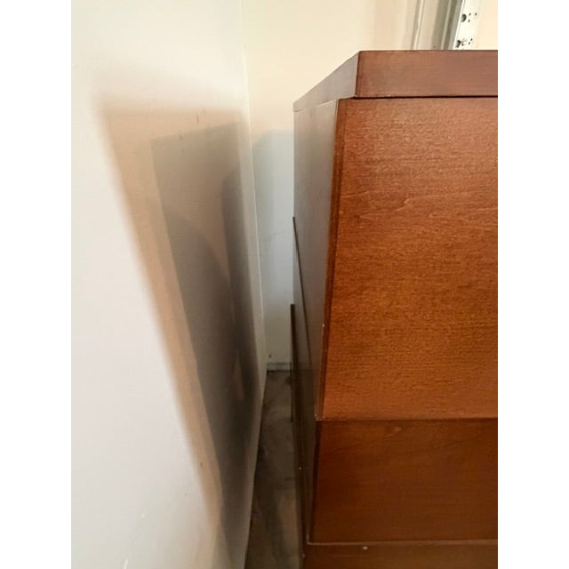 Vintage Mid Century Modern 45 Drawer Gaylord Library Card Catalog Cabinet With 2 Pull Out Shelves For Sale - Image 11 of 15
