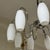 Modernist 9-Light Scenographic Chandelier in Glass and Steel, 1970s For Sale - Image 4 of 10
