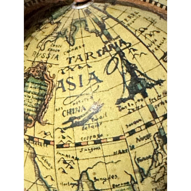 Brown Vintage Mid 20th Century Wood and Paper Mache Old World Globe Book Ends- Pair of 2 For Sale - Image 8 of 12