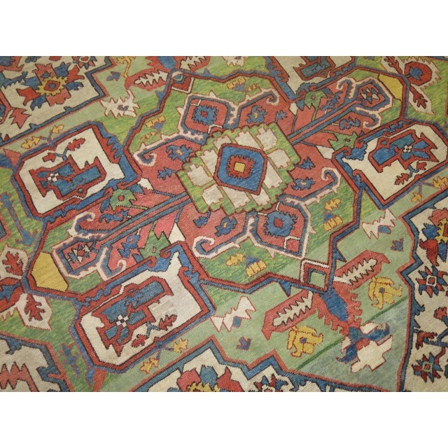 Zabihi Collection Antique Serapi Heriz Carpet For Sale - Image 14 of 18