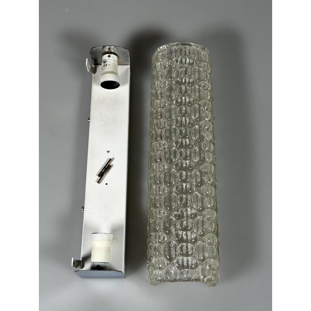 Space Age Wall Light in Ice Glass, 1960s-1970s For Sale - Image 13 of 16