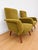 A splendid pair of Italian-designed armchairs from the 1950s, fully attributable to the organic and dynamic style of Marco...
