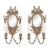 French 19th Century Louis XV-Style Brass & Mirror Sconces - A Pair For Sale