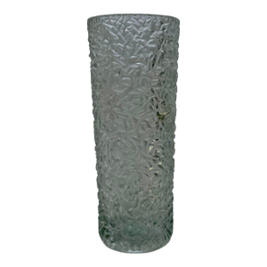 Vintage Pressed Glass Vase by Václav Hanuš for Sklo Union Libochovice, 1970's.