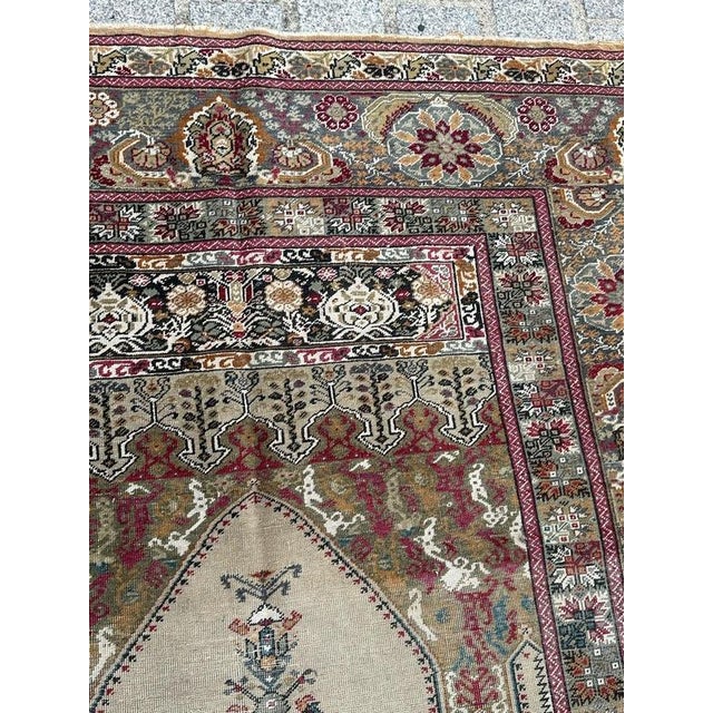 Textile Antique Turkish Panderma Prayer Rug, 1800s For Sale - Image 7 of 18