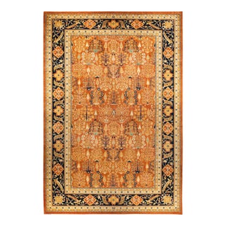 Eclectic, One-of-a-Kind Hand-Knotted Area Rug in Brown, 12' 2" x 18' 7" For Sale