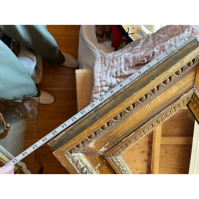 Antique 18th-Century French Giltwood Mirrors - a Pair For Sale - Image 9 of 12