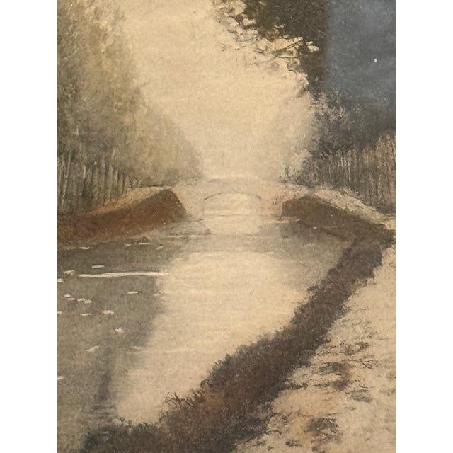 Printmaking Materials 1970s Henri Jourdain Color Etching in Autumn, Signed For Sale - Image 7 of 12