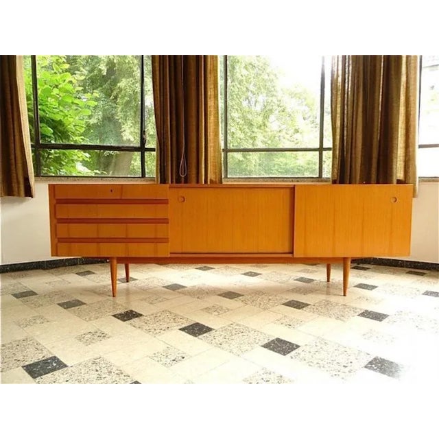 Cherrywood Sideboard with Sliding Doors from Wilhelm Renz, 1960s For Sale - Image 14 of 14
