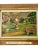 Antique French Château Garden Oil Painting in Handcrafted Folk Art Frame For Sale - Image 4 of 16