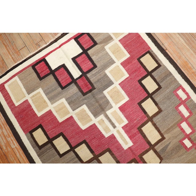 Antique American Navajo Ivory Tribal Rug - 3'5" x 6'2" For Sale In New York - Image 6 of 10